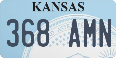 KS license plate 368AMN