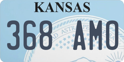 KS license plate 368AMO