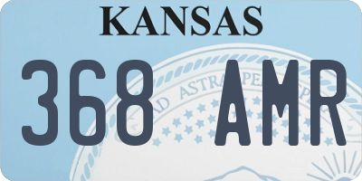 KS license plate 368AMR