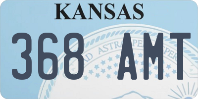 KS license plate 368AMT