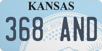KS license plate 368AND