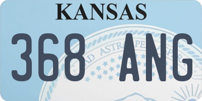 KS license plate 368ANG
