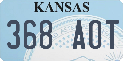KS license plate 368AOT