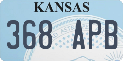 KS license plate 368APB