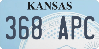 KS license plate 368APC