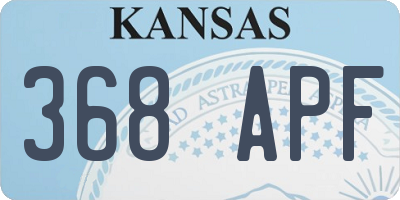 KS license plate 368APF