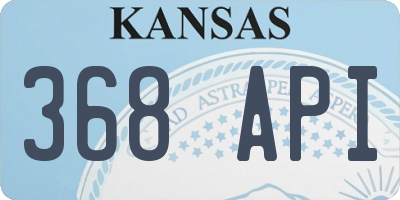 KS license plate 368API