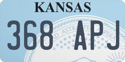 KS license plate 368APJ