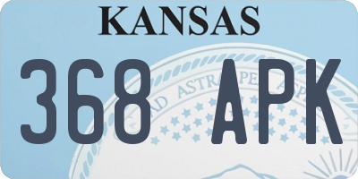 KS license plate 368APK