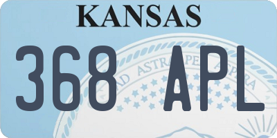 KS license plate 368APL