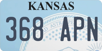 KS license plate 368APN