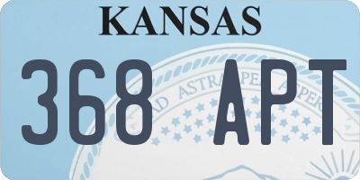 KS license plate 368APT