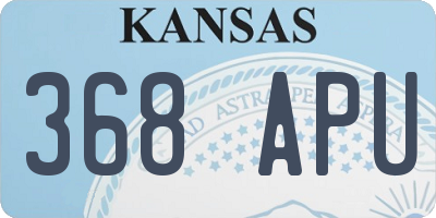 KS license plate 368APU