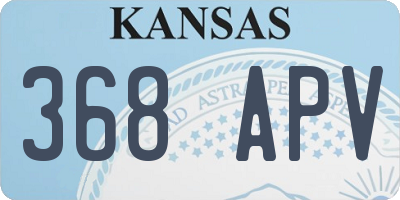 KS license plate 368APV