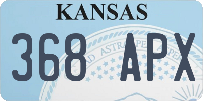 KS license plate 368APX