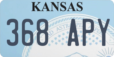 KS license plate 368APY