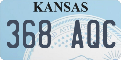 KS license plate 368AQC