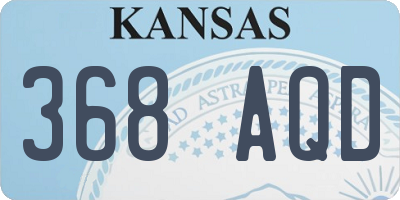 KS license plate 368AQD