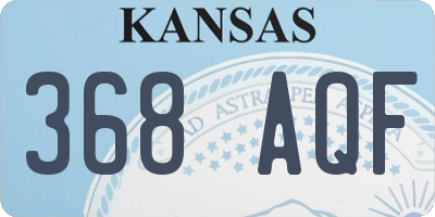 KS license plate 368AQF