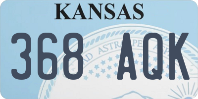 KS license plate 368AQK