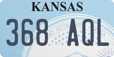 KS license plate 368AQL