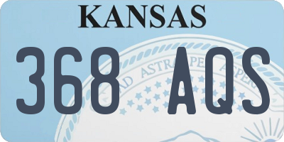 KS license plate 368AQS