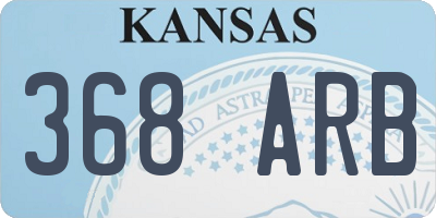 KS license plate 368ARB