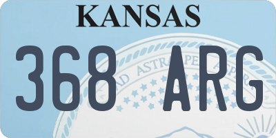 KS license plate 368ARG