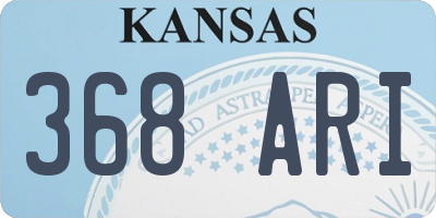 KS license plate 368ARI