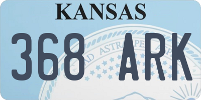 KS license plate 368ARK
