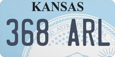 KS license plate 368ARL