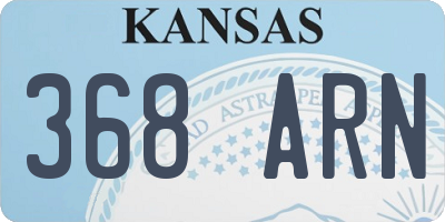 KS license plate 368ARN