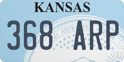 KS license plate 368ARP