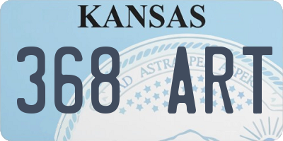 KS license plate 368ART