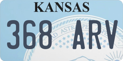 KS license plate 368ARV