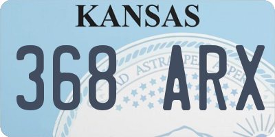 KS license plate 368ARX