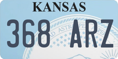 KS license plate 368ARZ