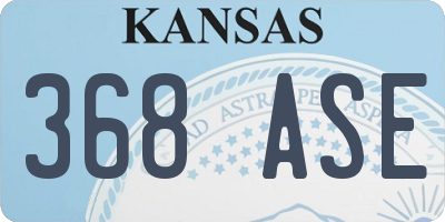 KS license plate 368ASE