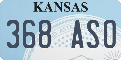KS license plate 368ASO