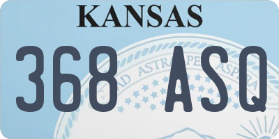 KS license plate 368ASQ
