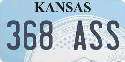 KS license plate 368ASS