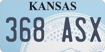 KS license plate 368ASX