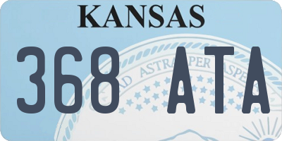 KS license plate 368ATA