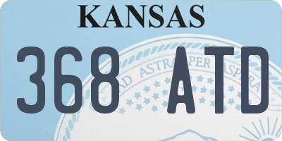 KS license plate 368ATD