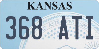 KS license plate 368ATI