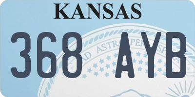 KS license plate 368AYB