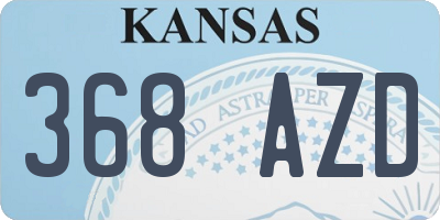 KS license plate 368AZD