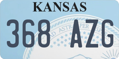 KS license plate 368AZG