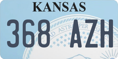 KS license plate 368AZH