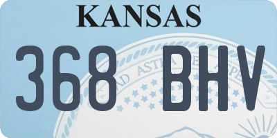 KS license plate 368BHV